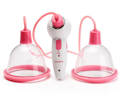 Extractor manual de leche con copa de succión dual rosa miniatura 1