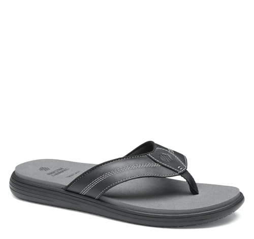 Johnston & Murphy Men’s Upton Flip-Flop Sandals, Leather Flip Flops for Men, Casual Summer Shoes