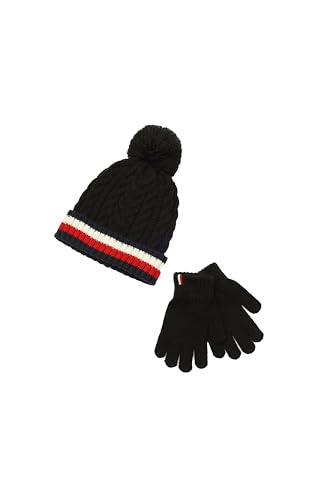 Image of Tommy Hilfiger Boys' Cable Hat and Gloves Set