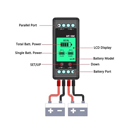 Ecualizador de Batería Equilibrio de Voltaje Activo Heltec HT-10C con Pantalla LCD 3