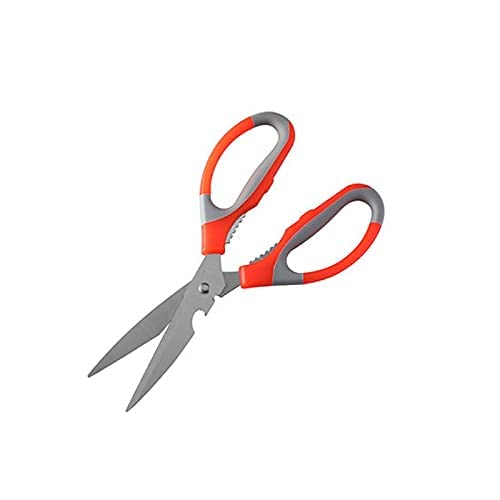 Tierhaarschere, sichere Kochschere, Küchenschere, Ultra-scharfes Edelstahl-Mehrzweck-Küchenutensil für Fleisch/Gemüse/Grillen (Orange)