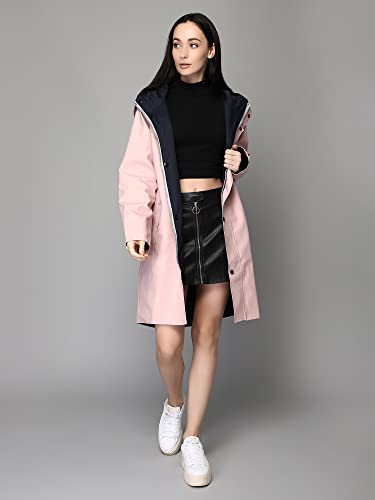 Image of THE CLOWNFISH Raincoats /Longcoat for Women Rain Coat for Women Raincoat for Ladies Waterproof Reversible PVC Double Layer. Tiara Series.