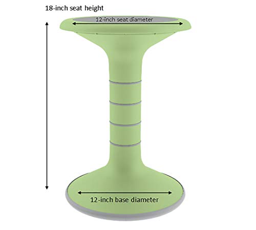 Image of Learniture Active Motion Stool Flexible Seating for School Classroom, Office or Home - 18 inch Seat Height - Green Apple (LNT-NUS450-GA-SO)