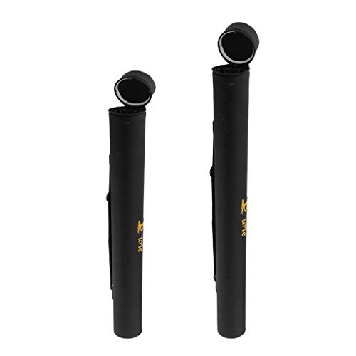 Tongina Tubos de Cana de Pesca com Mosca de Lona 2 Unidades E Estojos de Armazenamento para Vara de