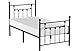 Twin Size Bed Frame, VECELO Metal Platform Mattress Foundation / Box Spring Replacement with Headboard Victorian Style