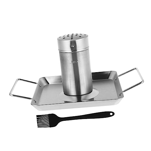 BESTonZON 1 Juego Rejilla de Pollo a la Parrilla de Cerveza de Acero Inoxidable Soporte de Pollo asado Estante para tostadores de Pollo Soporte para asador de Barbacoa Plata