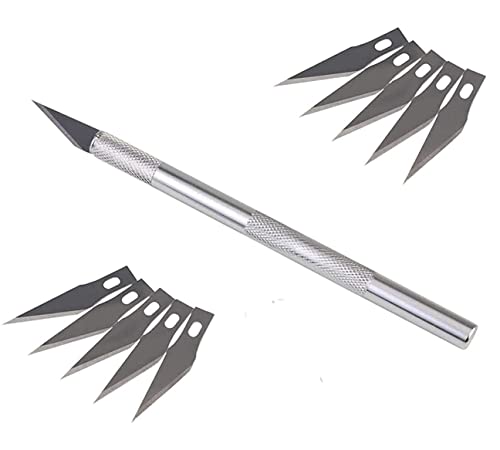 Image of KRAFTMASTERS� Detail Pen Cutter With 10 Interchangeable Blades For Carving and Paper Cutting
