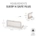 hauck Bettschutzgitter Sleep N Safe Plus für Kinder 18 Monate bis 5 Jahre, Rausfallschutz Bett für Kinder im Elternbett, 108 x 50 x 44 cm, Faltbar, Tragbar, Bettgitter für Kleinkinder (Beige)