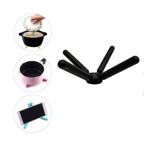 4 Pezzi Sottopentola Resistente Al Calore In Silicone Nero, Set Di Thermal Insulation Pad Placemat Suitable For Hot Pot Pots Bowls Non Slip Trivet For Kitchen P 124318187 Cat 3587