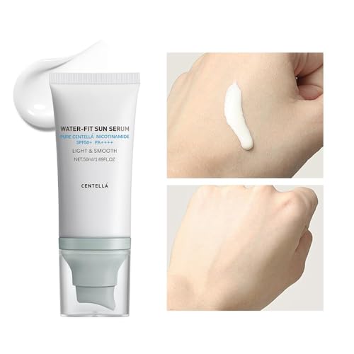 KUQAA Centella Centella Sunscreen SPF50, Hydrating Non-Greasy Cream for Brightening Skin, 1.69 fl oz - Paraben Free Cruelty Free Formula for All Skin Types. (Blue)