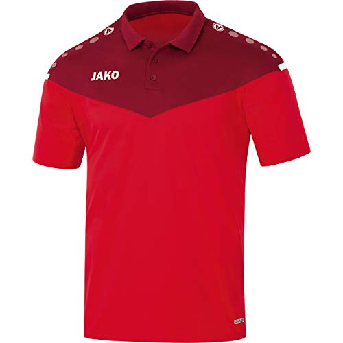 JAKO Champ 2.0 Polo Men's Polo - Red/Wine Red, 4X-Large, Red / Wine Red, 4XL