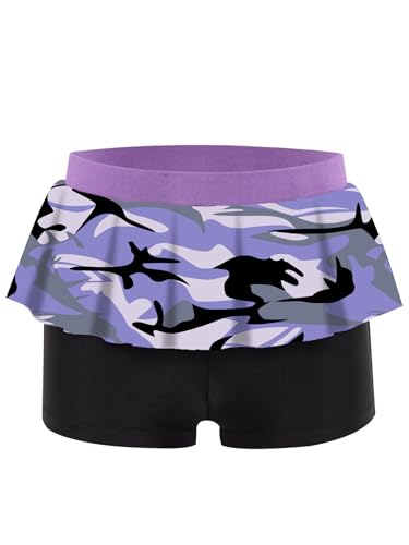 FEESHOW Kids Girls Cycling Shorts High Waist Biking Yoga Sport Shorts Hot Pants Mini Pantskirt Hot Pants3
