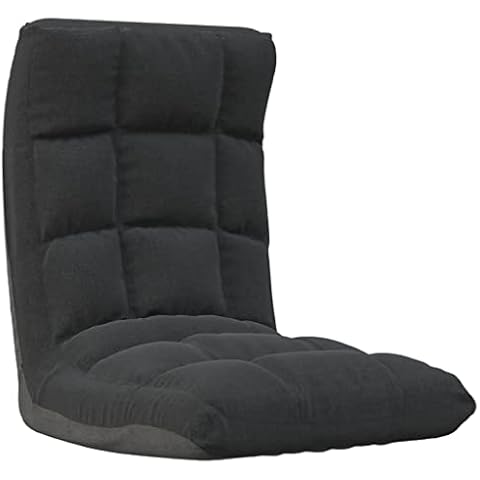 vidaXL Bodenstuhl Faltbar Schlafsessel Relaxsessel Sofastuhl Bodenkissen Bodensessel Bodensofa Relaxliege Liege Sessel Bodenliege Schwarz Stoff Cover