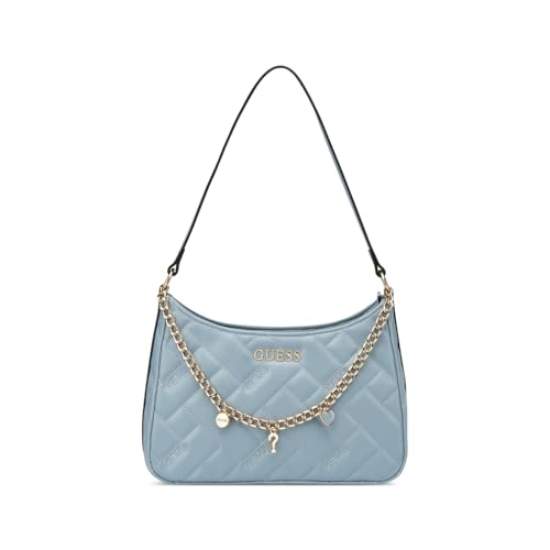 Image of Guess Women Blue Quilted Shoulder Bag with Strap