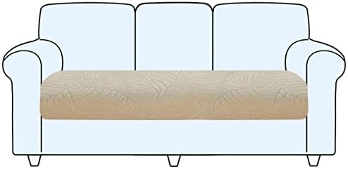 SHUOJIA Sofa Seat Cushion Cover, Stretch Sofa Seat Cover, Cushion Covers Non-slip, Slipcover Cover for Sofa Seat Cushions,Seat Couch Cover for Pets & Kids (Light Grey,Large-1-Seater)