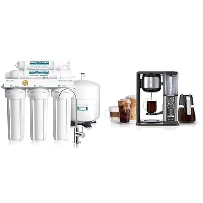 APEC Water Systems ROES-50 Essence Series Top Tier 5-Stage & Ninja CM401 Specialty 10-Cup Coffee Maker with 4 Brew Styles for Ground Coffee