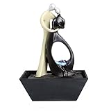 卓上の噴水 モダンなデスクトップ流水装飾品 循環水 小型噴水 ダブルダンス ホームデコレーション デスクトップ噴水