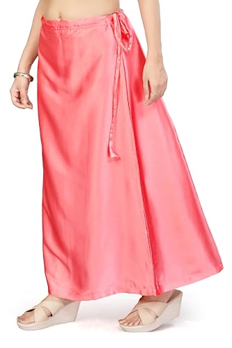 Image of Madhu Fashion Women's Satin Saree Petticoat Saree Underskirt