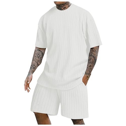 Ensemble décontracté pour homme t-shirt manches courtes short activités sportives