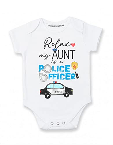 My Aunt is a police officer baby clothes Auntie police baby gifts (3 months)