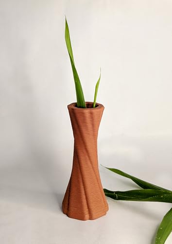 Image of SARAUSI 3D Printed Terracotta Vase 6in SCP0014