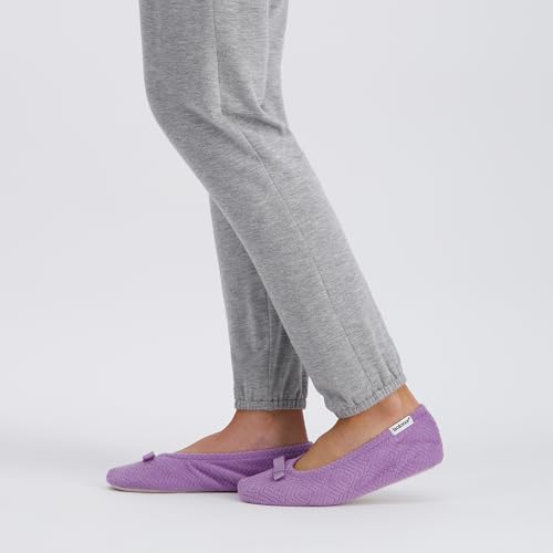 Image of isotoner Women's Diamond Microterry Ballerina Slippers