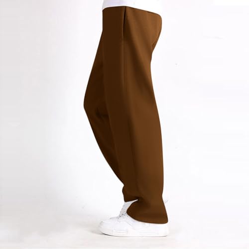 Baggy Sweatpants Men Open Bottom Straight Wide Leg Sweat Pants Athletic Workout Joggers Trousers with Pockets2