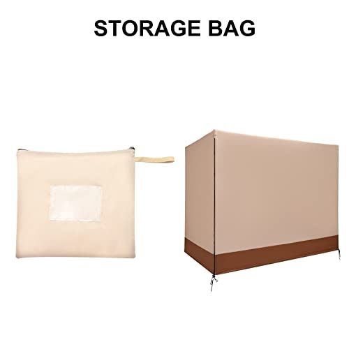 Chengwei Outdoor Swing Cover 3 Triple Seater Waterproof Patio Swing Canopy Cover,Porch Swing Covers Replacement Hammock Cover 2 Seater Garden Furniture Swing Chair Protector Cover(86"*60"*72") #TOP5