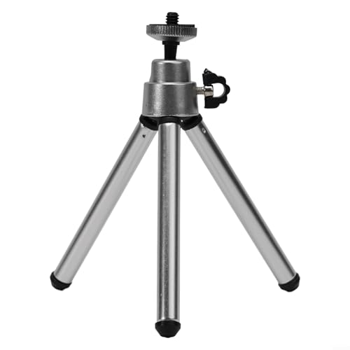 Mini trípode listo para viajar para cámara y proyector y portátil (gris plateado)
