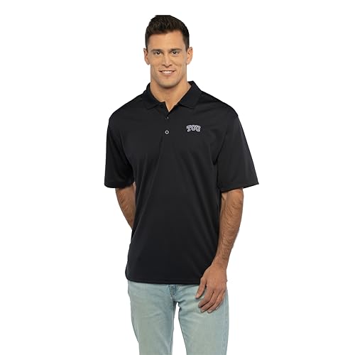 Men's TCU Horned Frogs Premium Moisture Wicking Team Color Icon Polo