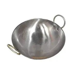 JGS Iron Multipurpose Cooking Kadai with Riveted Handle for Kitchen - (Black_3 Liter) 11 Inch