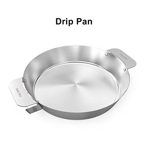 onlyfire Hähnchenschenkel Halter mit Auffangschale für 12 Keulen, Edelstahl Hähnchen Ständer, Hähnchenbräter für Weber Gourmet BBQ System, Kugelgrill und Kamado Grill, Hähnchen Grill Ständer