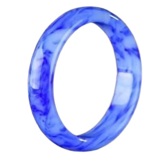 Bracelet de jade hétien naturel bleu et blanc | Artisanat d'exception d'un bijou de bon augure