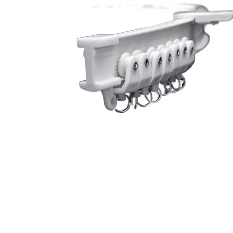 Rail de rideau blanc en plastique pliable 10m avec accessoires de décoration
