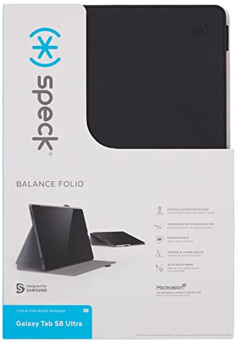 Speck Products Balancefolio Tablet Case And Stand For Samsung Galaxy Tab S8 Ultra, Black/Black #TOP5