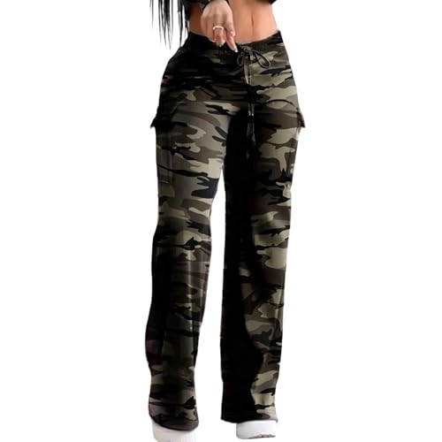 Pantalon cargo taille basse coupe ample à jambe large pour un confort quotidien