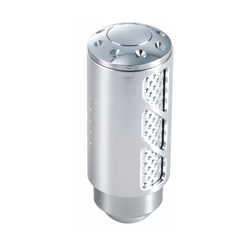 MOMO Universal Metal Gear Shift Knob – Ergonomic Design, Non-Slip Grip, Easy Installation – Compatible with Manual & Automatic Cars (Silver)