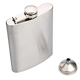 8 Oz Flask for Liquor for Men, Leakproof Drinking Flask with Funnel, Stainless Steel Flask Hip Flask