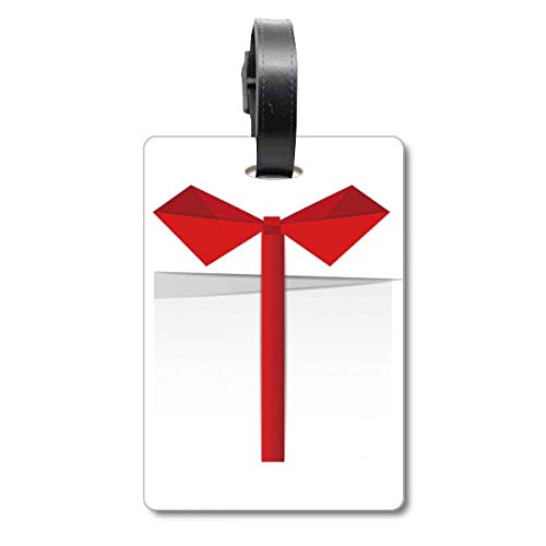 Étiquette pour valise motif origami blanc au design graphique minimaliste haut de gamme