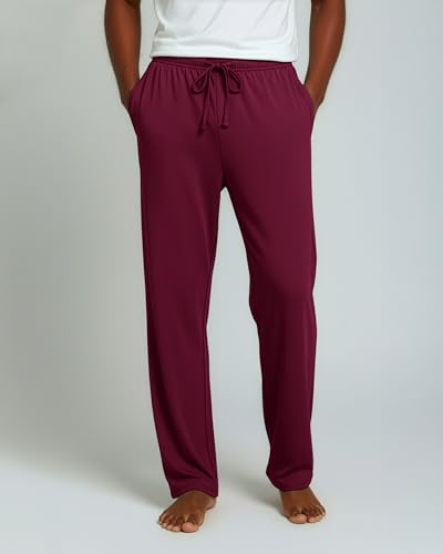 Image of Real Essentials 3 Pack: Men's Pajama Pants Soft PJ Lounge Bottoms Loungewear Pijamas Elastic Waist Pockets (Big and Tall)