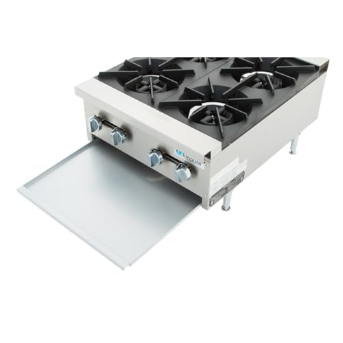 Empura 24-inch commercial hot plate range with four burners.
