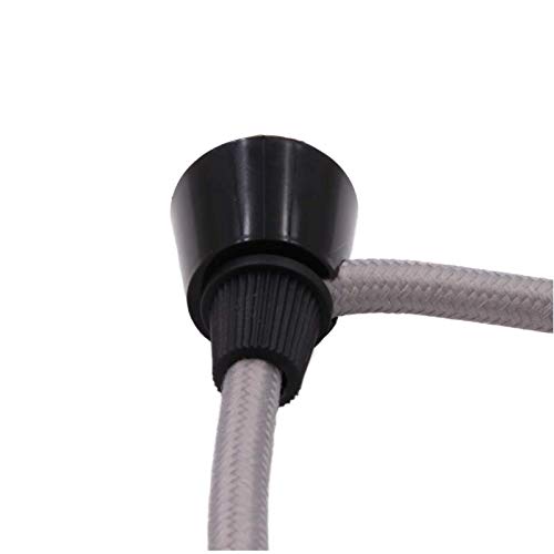 Preisvergleich Produktbild Lampen, Lampenkabel Deckenverteilernippel Distanz-Aufhänger Affenschaukel Kunststoff Ø24 Höhe 30mm Kabelführung Lampen Distanz Aufhänger (Schwarz)