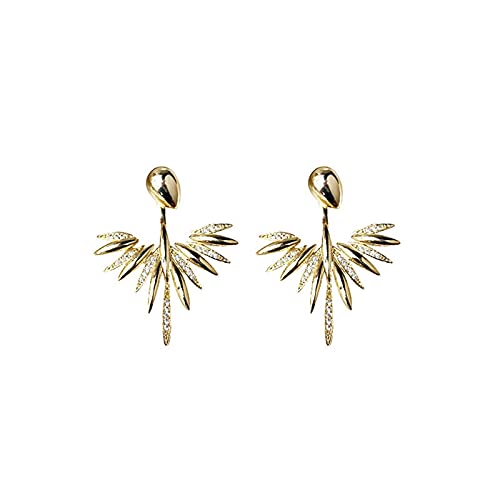 Bijoux de fête de mariage en or 14 carats : boucles d'oreilles haut de gamme pour femmes