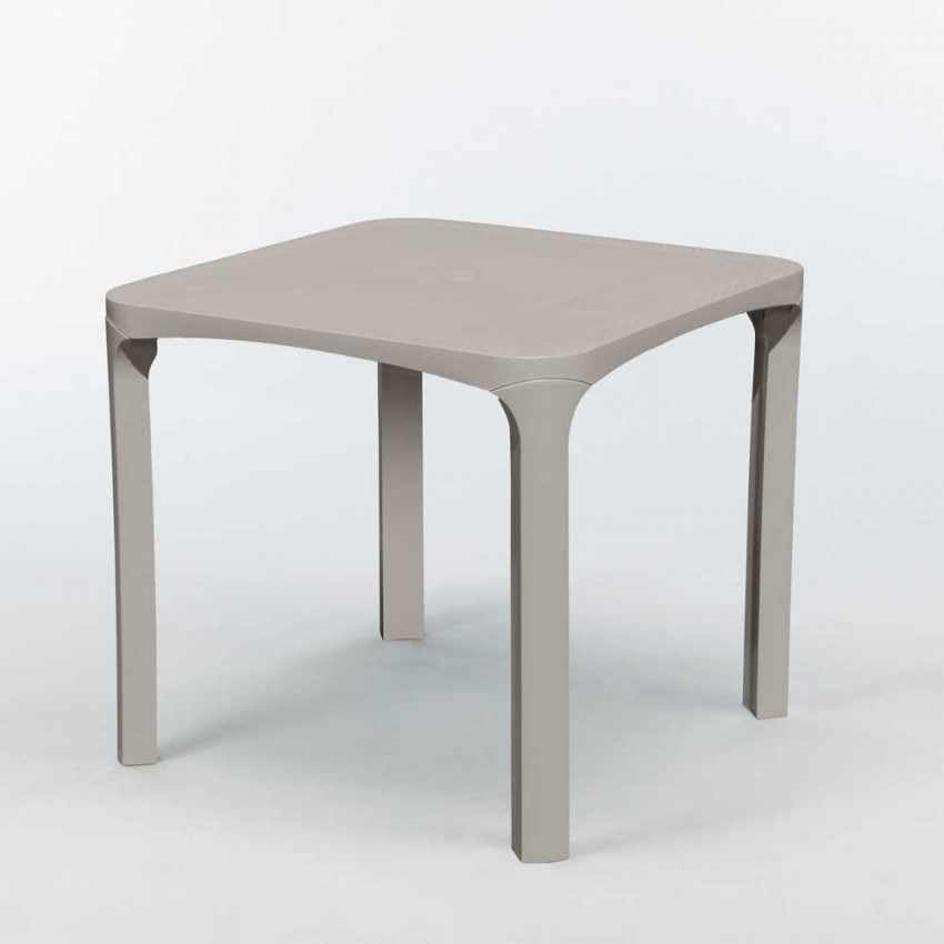 Produce Shop Tavolo Bar Poly Rattan Esterni 80x80 Grand Soleil Olè - Beige