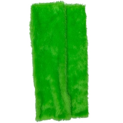Image of Quago Fur Fabric Unstitched Super Soft Cloth for Baby Photoshoot, Soft Toys Making, Art and Craft, Dress Material, Decoration etc. (1 Mtr, 60 Inch Pana) (Parrot Green)