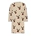 Christmas Pajamas for Women Casual Printed Long Sleeve Zipper Nightdress Fashion Side Slit Pajama Loose Home Pjs