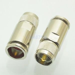 Custom Cables Group LLCUHF Male PL259 Plug Clamp RG8 RG165 RG213 RFC400 RF Coax connector adapter