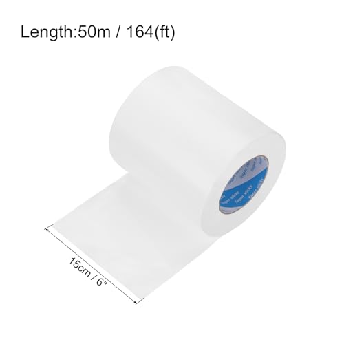 Image of uxcell Heavy Duty Duct Tape, 6 Inch x 55 Yard Waterproof Flexible Hand Tear Strong Adhesive Duct Tapes for Crafts DIY, Fixing, Repairs, White
