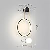 n/a Lampe murale simple anneau de concepteur fond de sonnerie murale lampe à balle de la lampe de balle d’allumage de chambre à coucher (Color : A, Size : Natural Light)