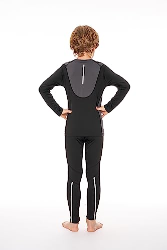 Kids Thermal Base Layer Set Fleece Lined Underwear Top & Pants for Winter Sports,1/2 Pack3